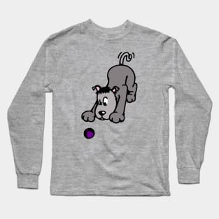 Cute little Dog plays Long Sleeve T-Shirt